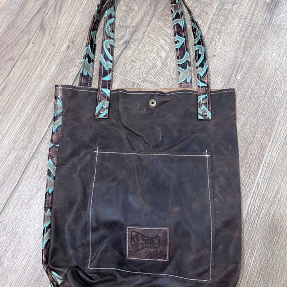 Dancing Cactus Designs Leather Tote - Picture 2 of 4